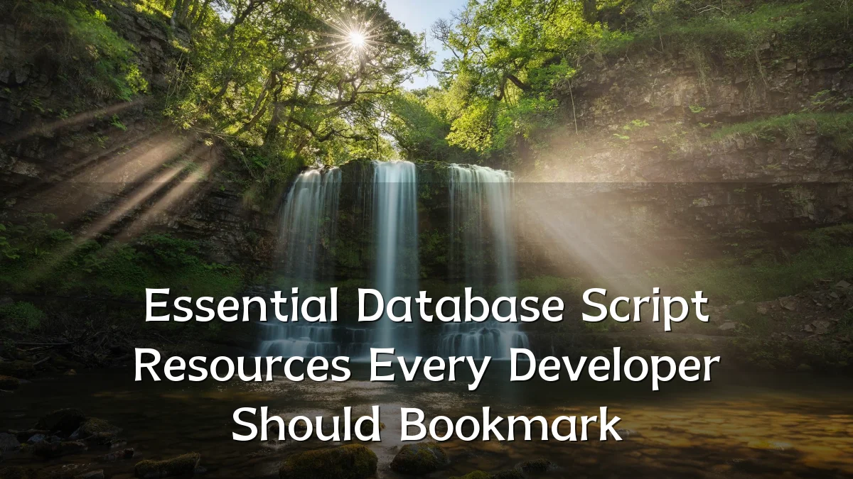 Essential Database Script Resources Every Developer Should Bookmark