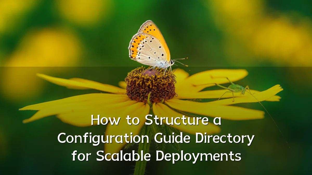 How to Structure a Configuration Guide Directory for Scalable Deployments